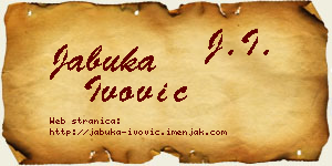 Jabuka Ivović vizit kartica